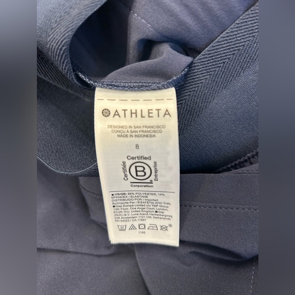 Athleta Brooklyn Heights Pleated Wide Leg Pant 8 Navy Blue - Picture 11 of 11